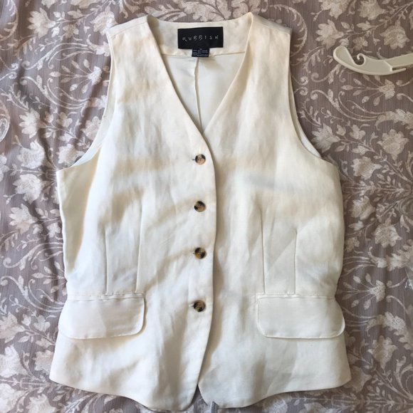 Adorable Rayon Vest, Fabulous Color of Linen! - Picture 10 of 14